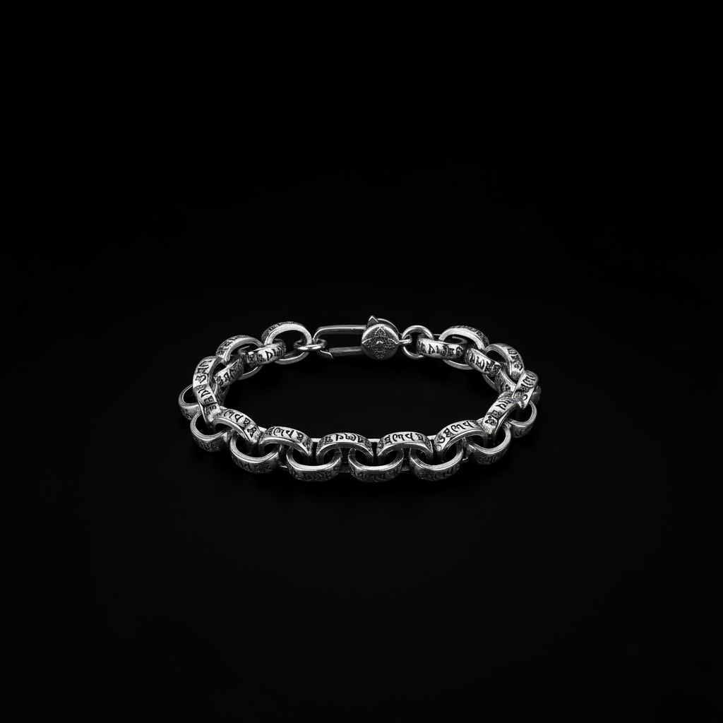 Bracelet full far black background