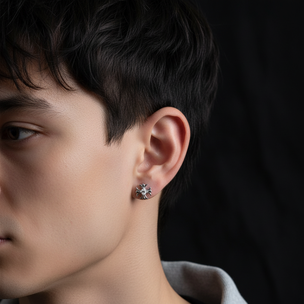 Male Model Earring Shot