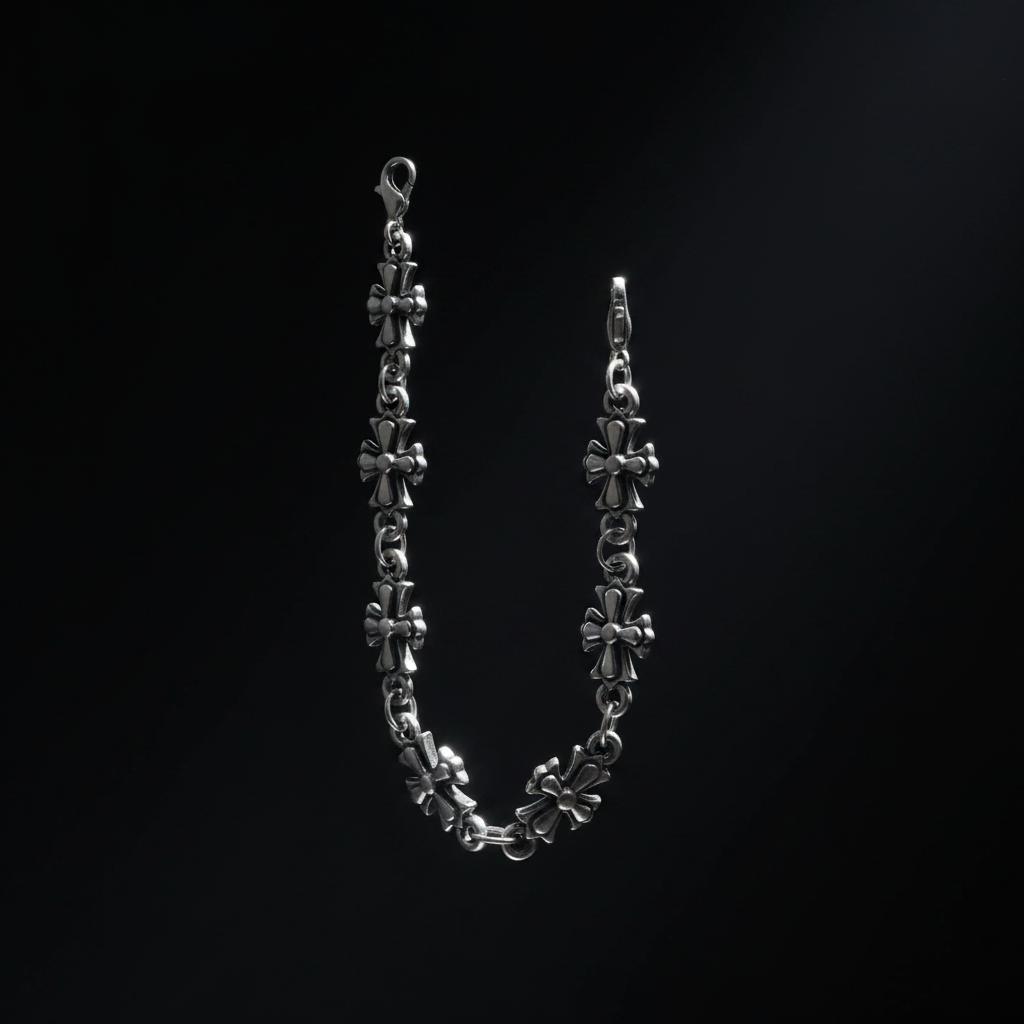 Silver Cross Bracelet - Hanging